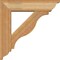 Ekena Millwork Funston Traditional Rough Sawn Bracket w/ Offset Brace, Western Red Cedar, 6"W x 22"D x 22"H BKT0604X22X22FST01RWR - alternate 3